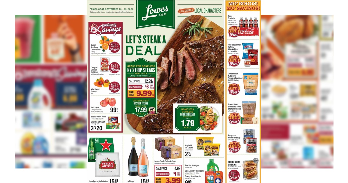 Lowes Foods Weekly Ad (9/23/26 – 9/29/26) Grocery Ad
