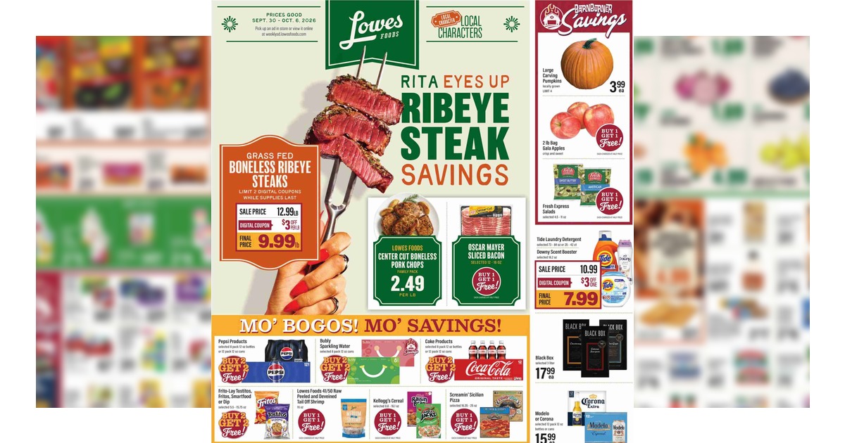 Lowes Foods Weekly Ad (9/30/26 – 10/6/26) Grocery Ad