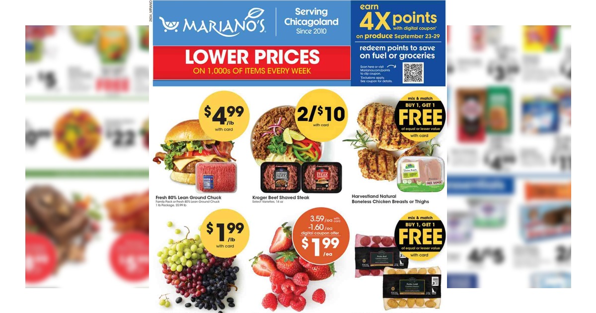 Mariano’s Weekly Ad (9/23/26 – 9/29/26) Early Ad Preview