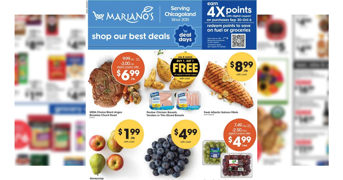 Mariano’s Weekly Ad (9/30/26 – 10/6/26) Early Ad Preview