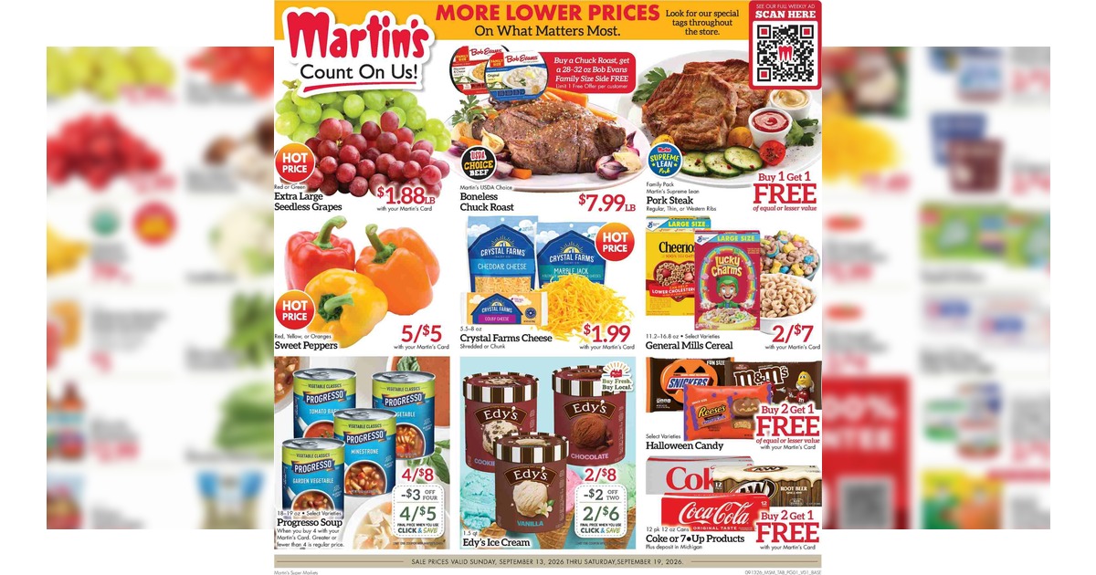 Martin's Weekly Ad (9/13/26 – 9/19/26) Early Ad Preview