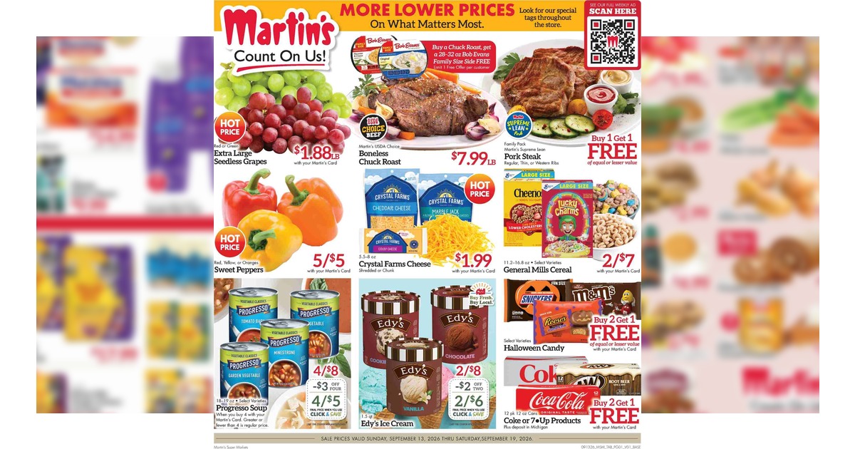 Martin's Weekly Ad (9/20/26 – 9/26/26) Early Ad Preview