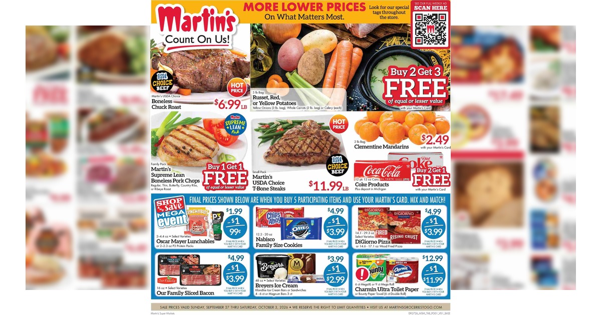 Martin's Weekly Ad (9/27/26 – 10/3/26) Early Ad Preview