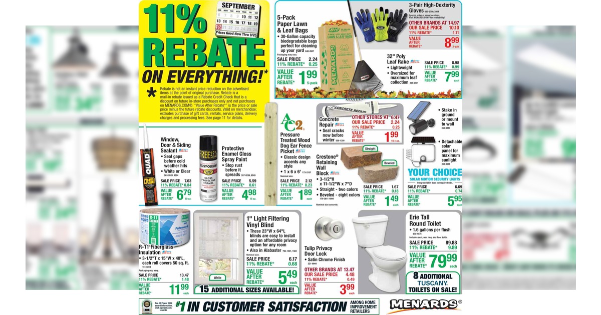Menards Weekly Ad (9/10/26 - 9/20/26) Preview!