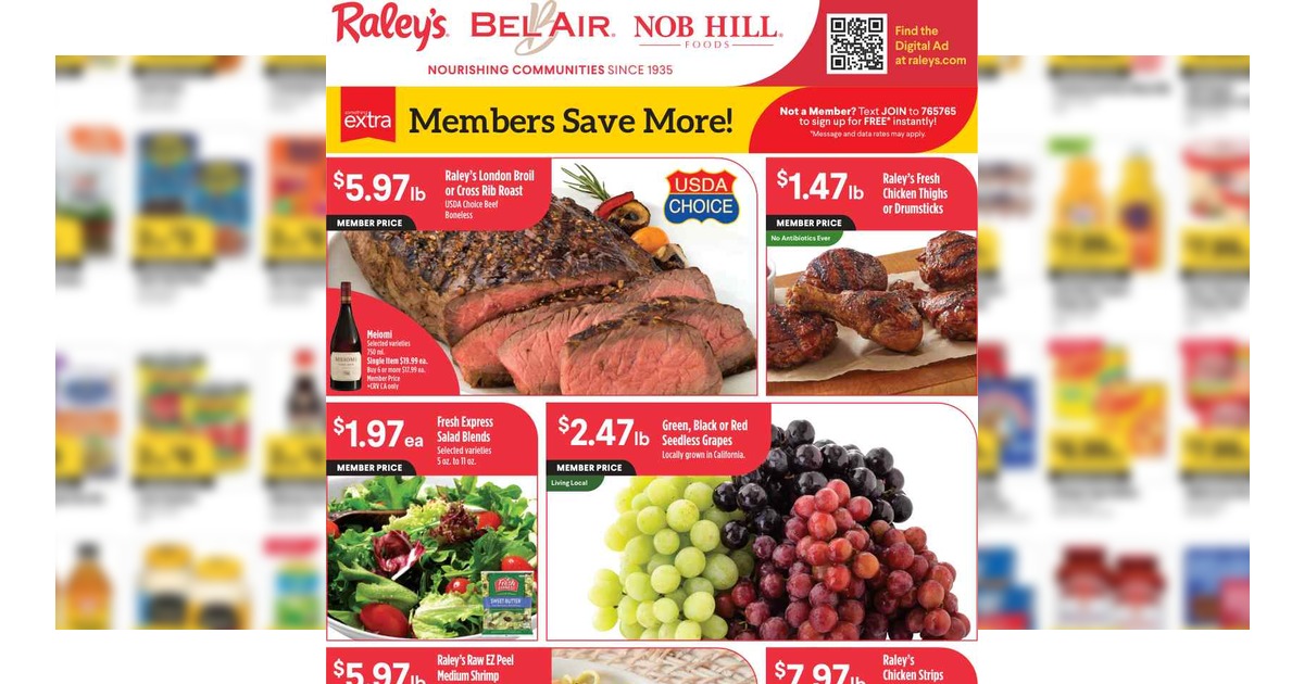 Raley's Weekly Ad (9/16/26 – 9/22/26) Nob Hill Ad