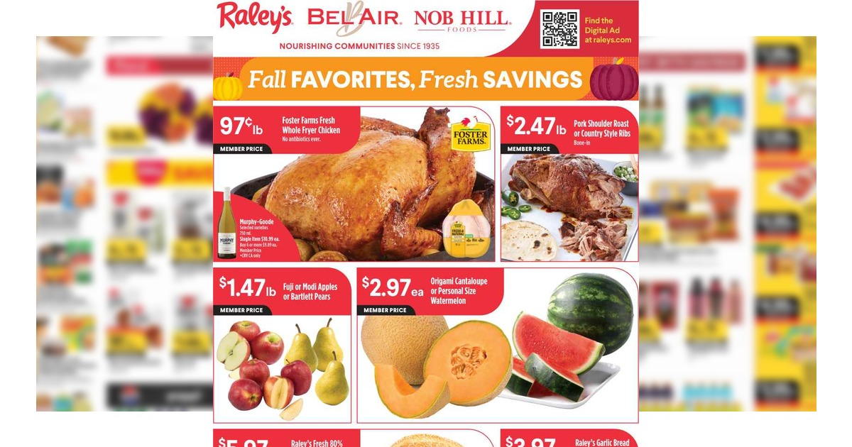 Raley's Weekly Ad (9/23/26 – 9/29/26) Nob Hill Ad