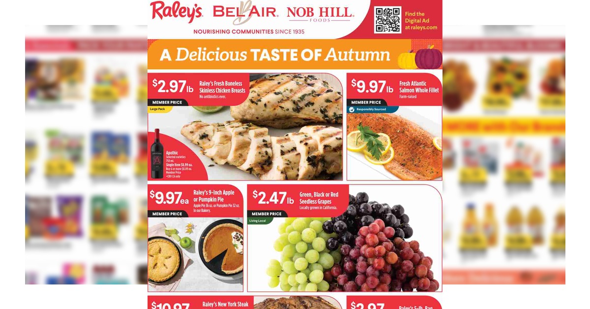Raley's Weekly Ad (9/30/26 – 10/6/26) Nob Hill Ad
