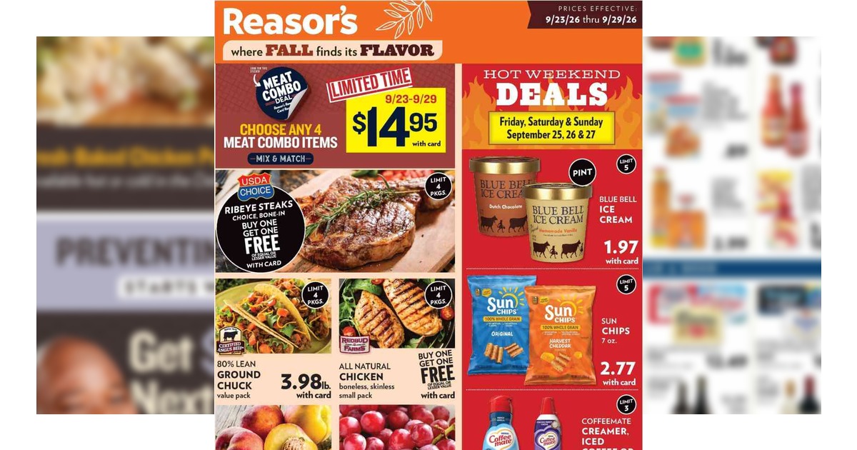Reasor's Ad (9/23/26 – 9/29/26) Weekly Preview