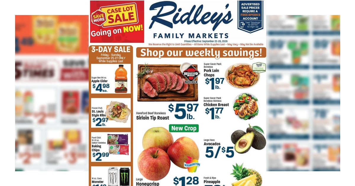 Ridley's Ad (9/22/26 - 9/28/26) Weekly Ad Preview