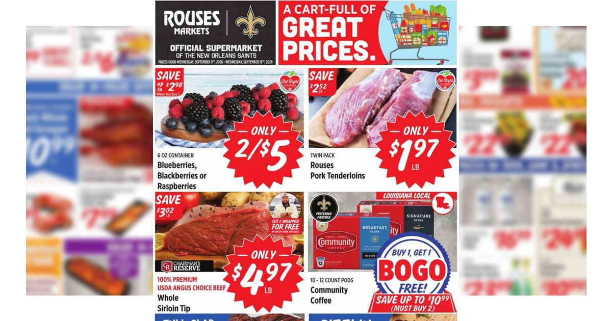 Rouses Weekly (9/9/26 – 9/16/26) Ad Preview