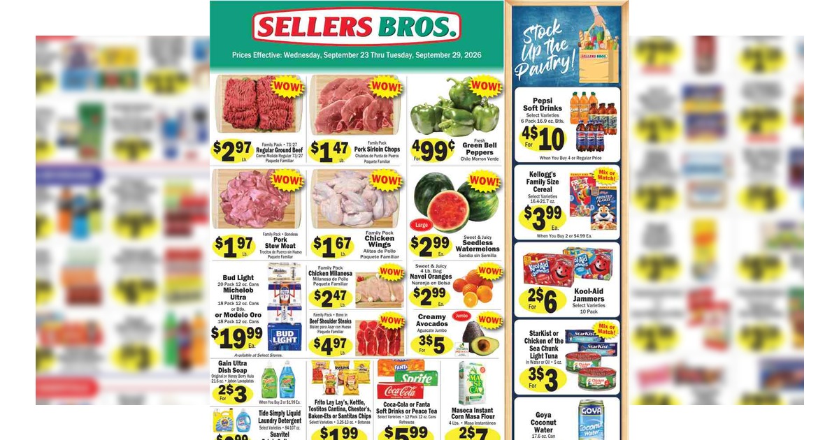 Sellers Bros. Weekly Ad (9/23/26 – 9/29/26) Preview