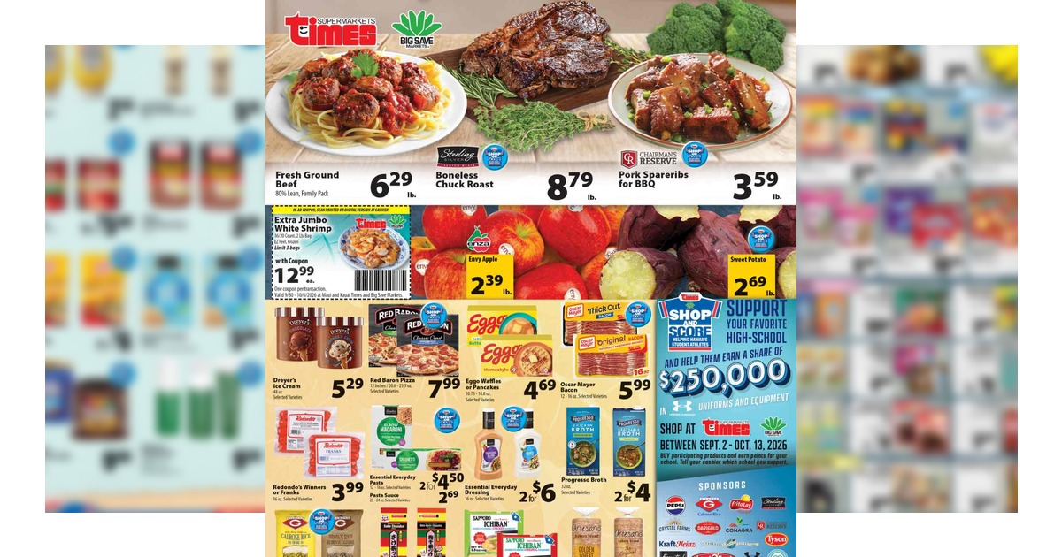 Times Supermarkets Weekly Ad (9/30/26 – 10/06/26) Early Preview