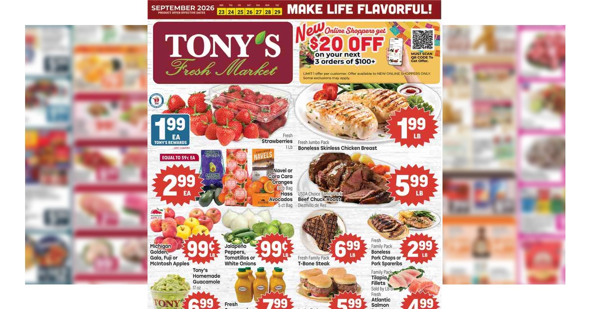 Tony's Ad (9/23/26 – 9/29/26) Tony’s Fresh Market Weekly Ad