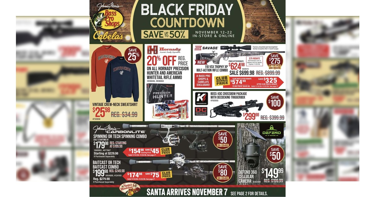 Bass Pro Ad (11/12/26 - 11/22/26) Early Black Friday!