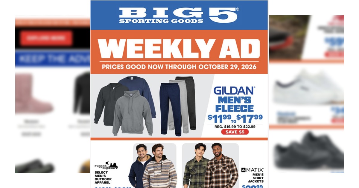 Big 5 Weekly Ad (10/16/26 - 10/29/26) Sales Ad Preview!