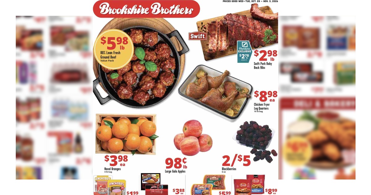 Brookshire Brothers Weekly (10/28/26 – 11/3/26) Ad