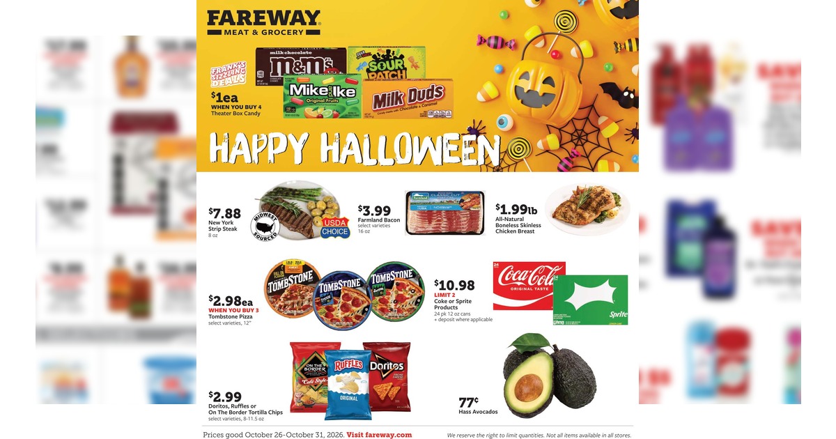 Fareway Weekly Ad (10/26/26 - 10/31/26) Preview