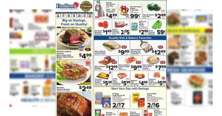 Foodtown Weekly Ad (10/16/26 - 10/22/26) Circular Preview