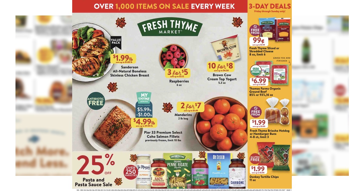 Fresh Thyme Weekly Ad (10/7/26 – 10/13/26) Early Ad Preview