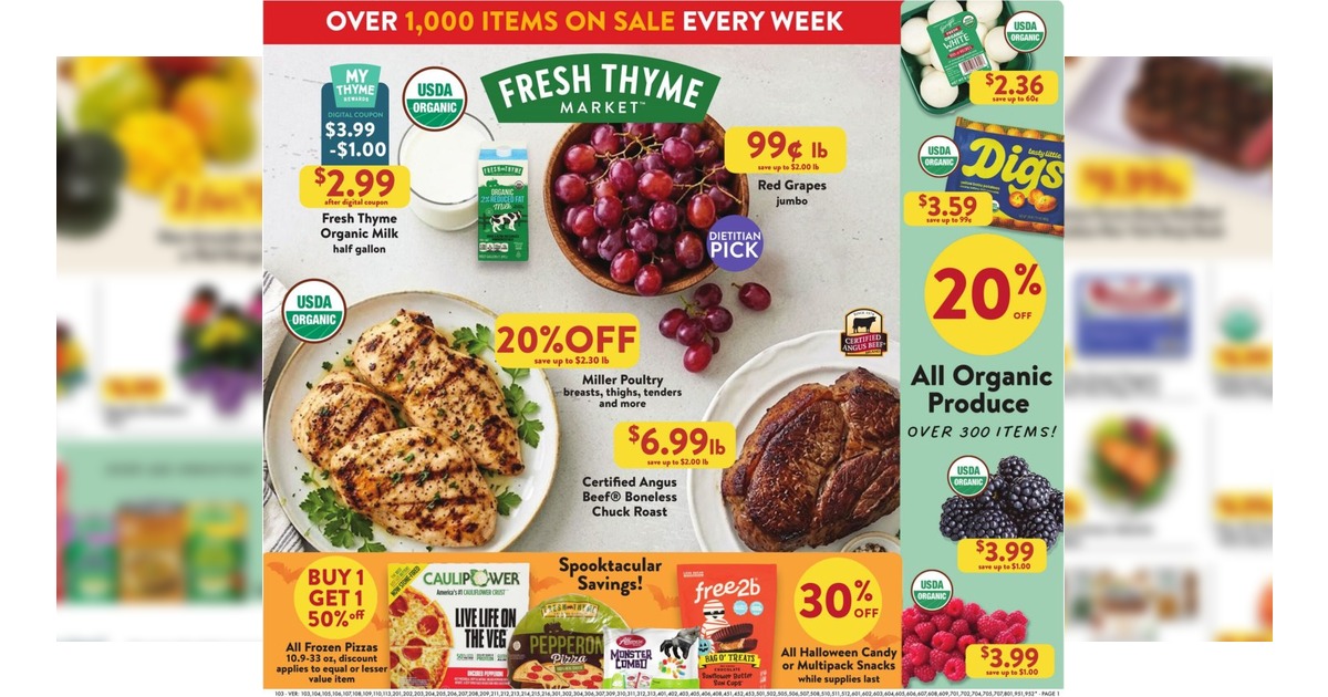 Fresh Thyme Weekly Ad (10/21/26 – 10/27/26) Early Ad Preview