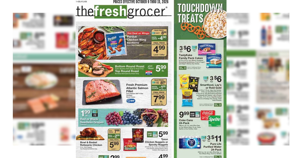 The Fresh Grocer Ad (10/9/26– 10/15/26) Gerrity's Weekly Ad
