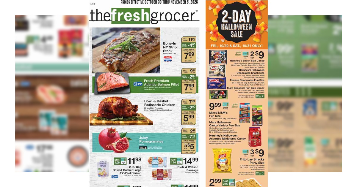 The Fresh Grocer Ad (10/30/26– 11/5/26) Gerrity's Weekly Ad