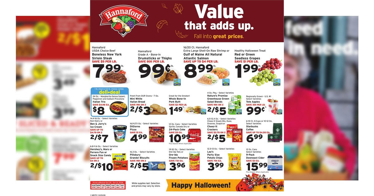 Hannaford Flyer (10/25/26 – 10/31/26) Weekly Ad Preview