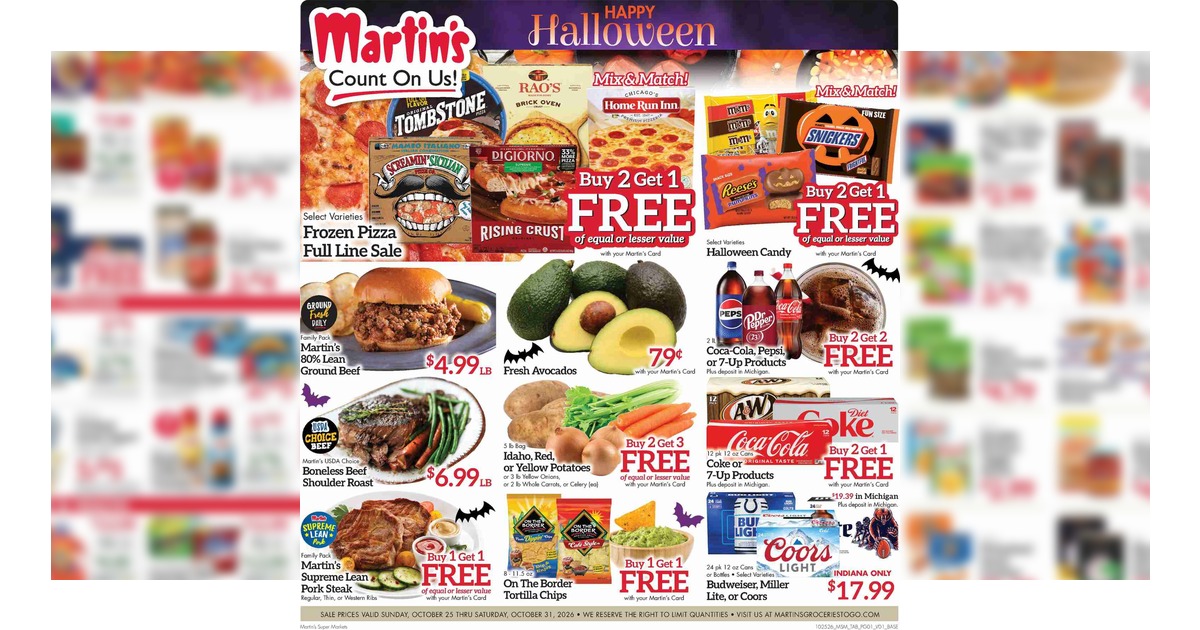 Martin's Weekly Ad (10/25/26 – 10/31/26) Early Ad Preview