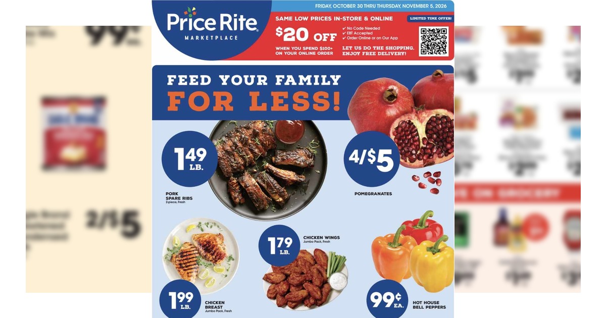 Price Rite Weekly Ad Flyer (10/30/26– 11/5/26) Circular Preview
