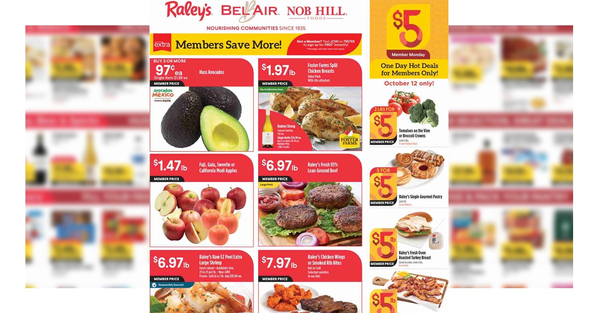 Raley's Weekly Ad (10/7/26 – 10/13/26) Nob Hill Ad
