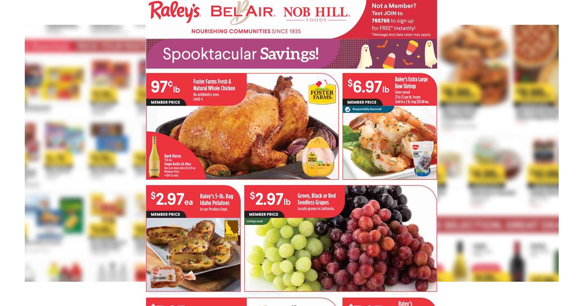 Raley's Weekly Ad (10/28/26 – 11/3/26) Nob Hill Ad