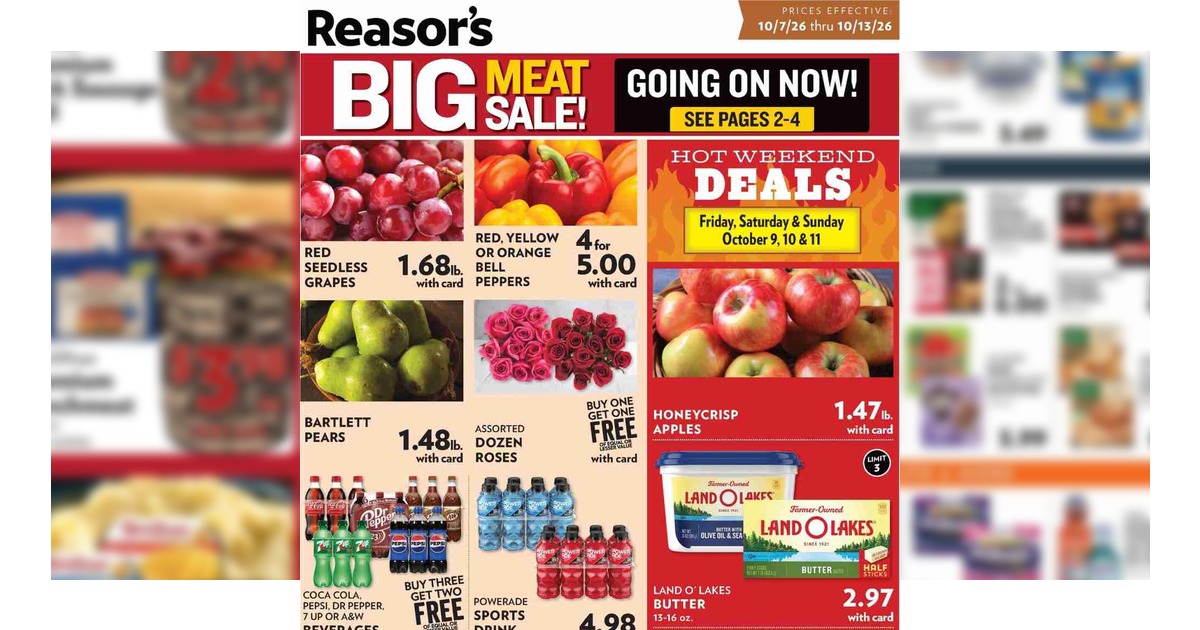 Reasor's Ad (10/7/26 – 10/13/26) Weekly Preview