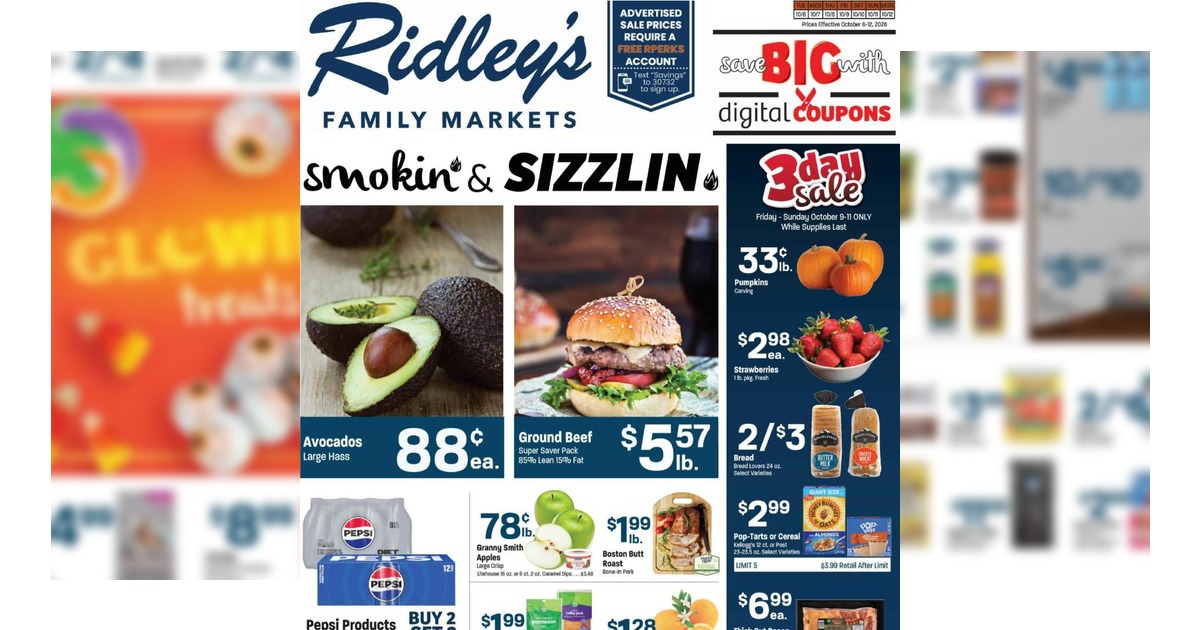 Ridley's Ad (10/6/26 - 10/12/26) Weekly Ad Preview