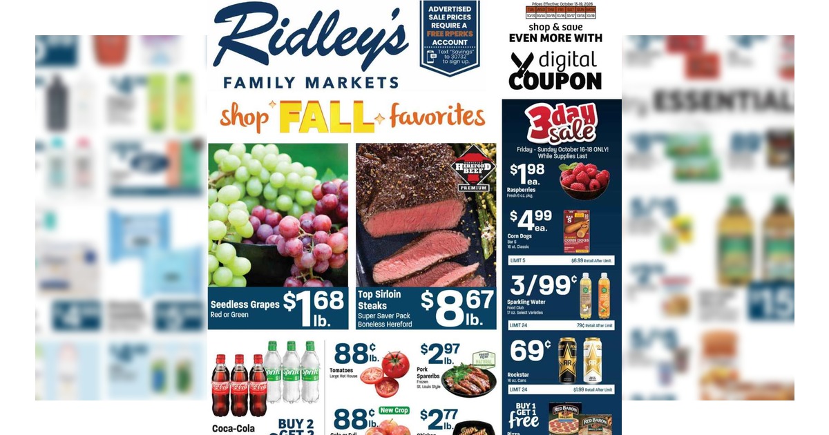 Ridley's Ad (10/13/26 - 10/19/26) Weekly Ad Preview