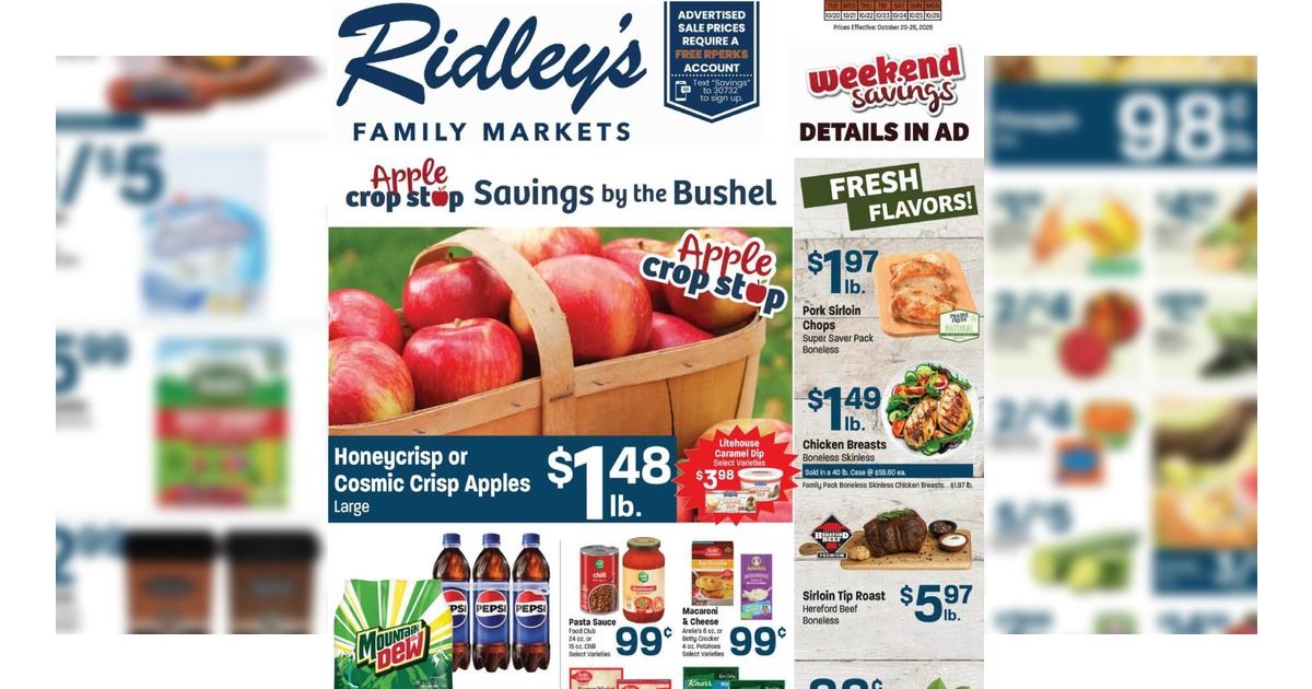 Ridley's Ad (10/20/26 - 10/26/26) Weekly Ad Preview